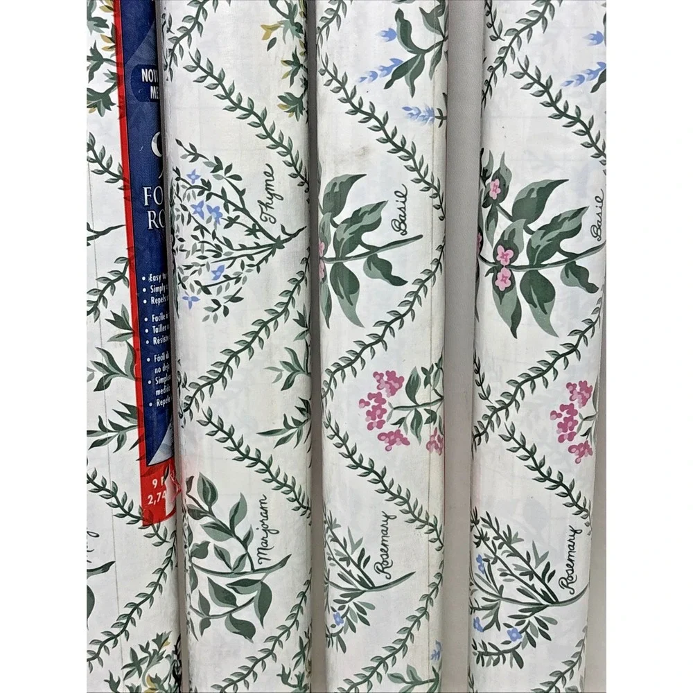 Vintage 90's Rubbermaid Con-Tact Herb Garden Pattern Contact Paper NEW Cottage